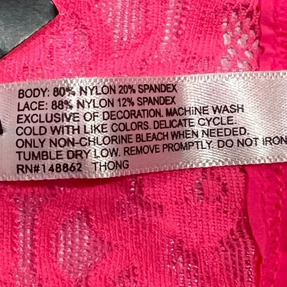 NWT TORRID Thong Pantie Sz 0X Silky Lace Pink